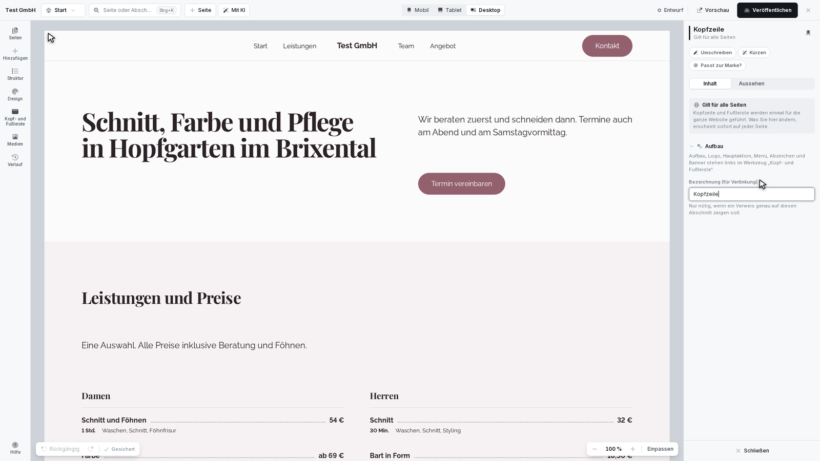 Ansicht dieser Seite